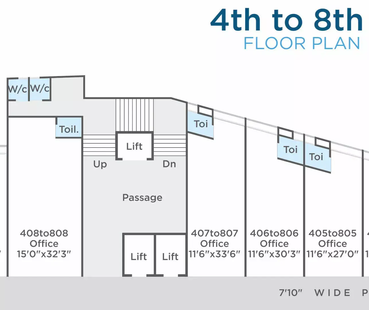 DARSHANAM CROSSROAD - 4th to 8th Floor Plan