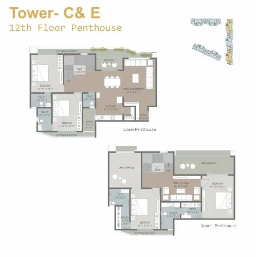 Darshanam King Square - Tower - C & E - 12th Floor Penthouse