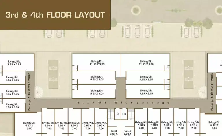 Darshanam Trade Center II - 3rd & 4th Floor Plan