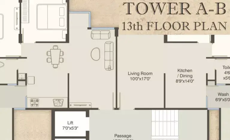 Darshanam Aagman tower AB 13 Floor