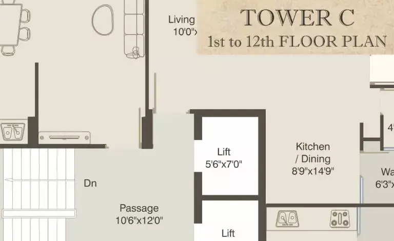 Darshanam Aagman tower C 1 To 12 Floor