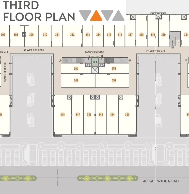 Darshanam Atrium - Third Floor Plan