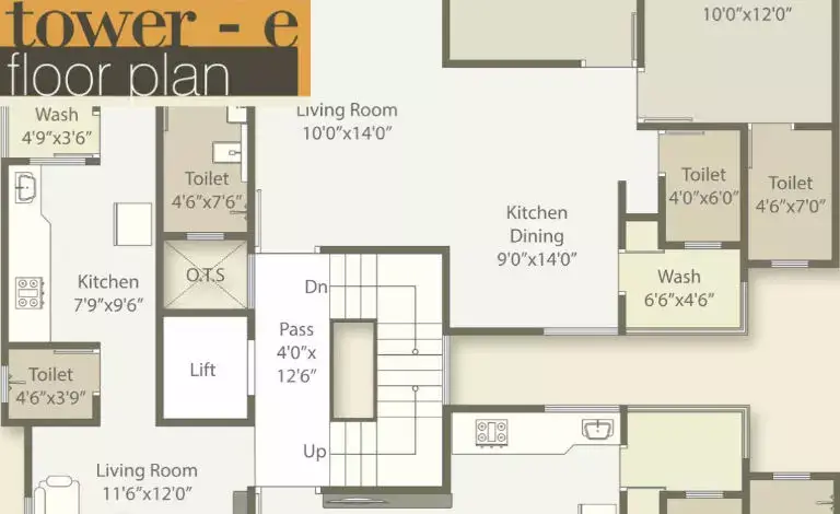 Darshanam Avenue Tower - E - Floor Plan