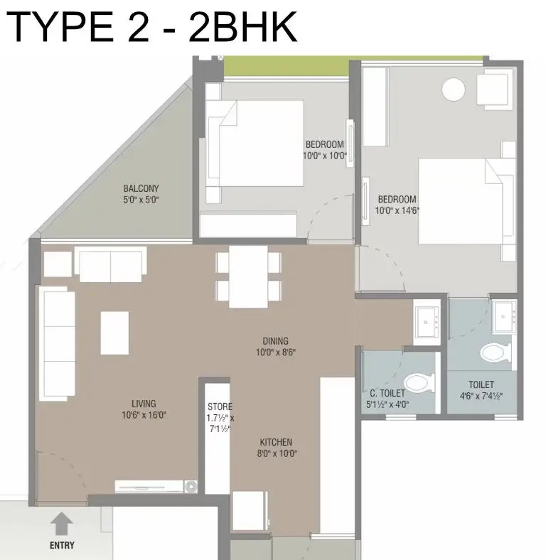 Darshanam Bliss Type 2 - 2BHK