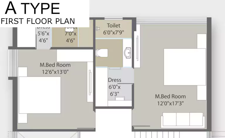 Darshanam Celestial A Type First Floor Plan