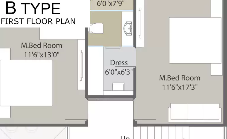 Darshanam Celestial B type First Floor Plan