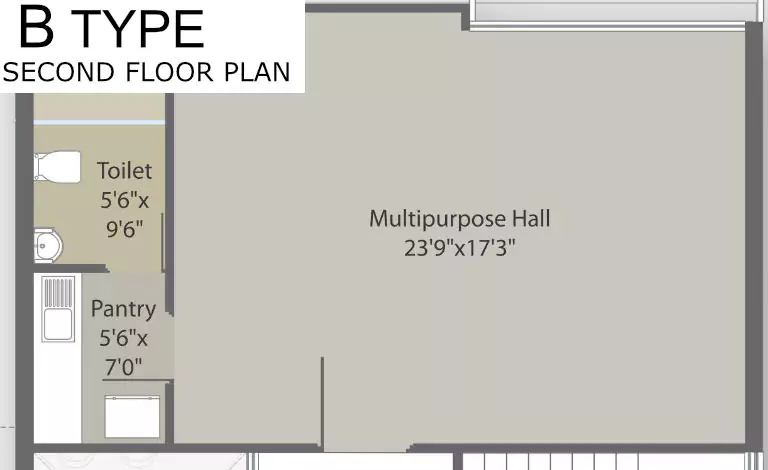Darshanam Celestial B type Second Floor Plan