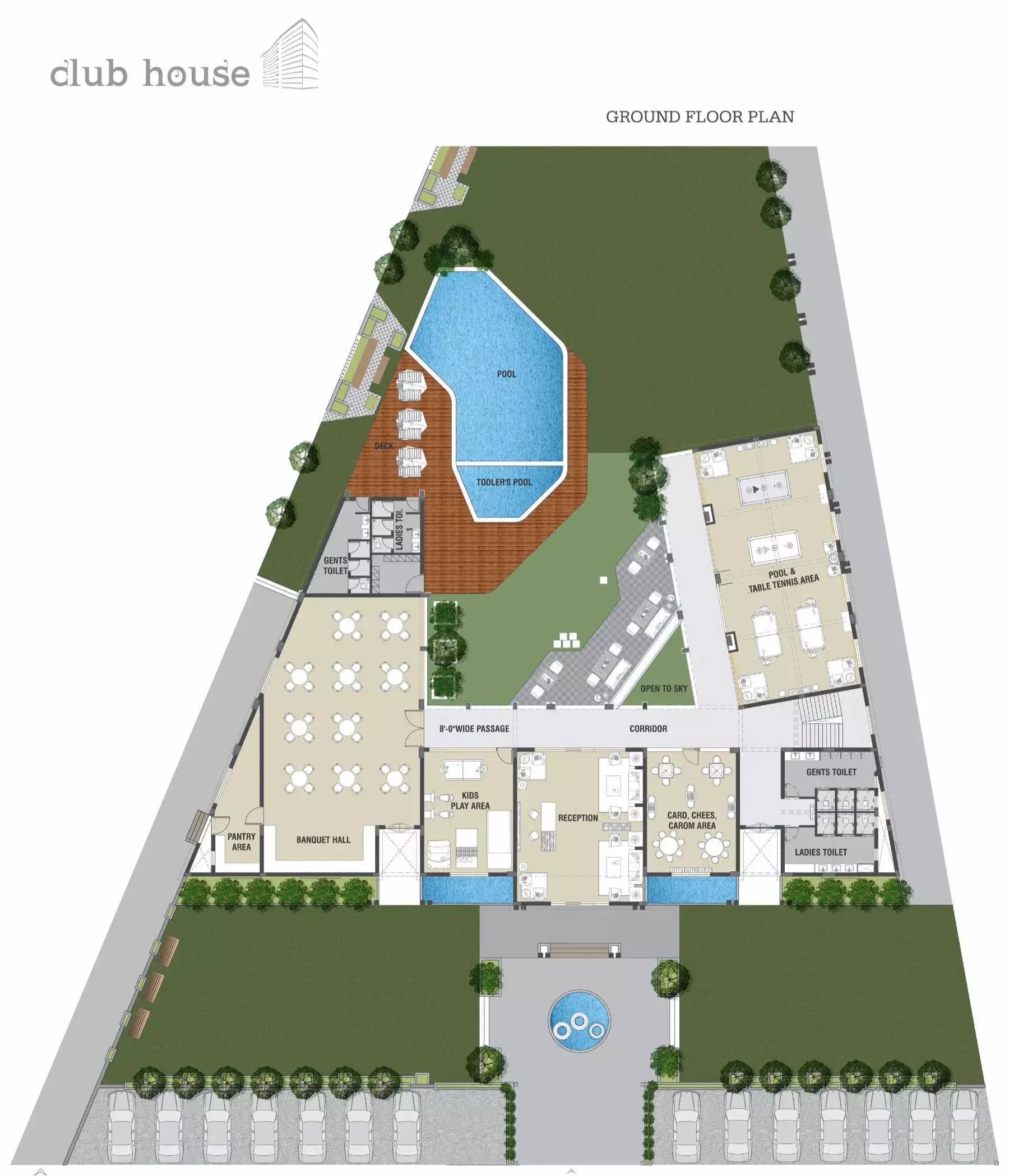 Darshanam Clublife Flats - club House - Ground Floor Plan