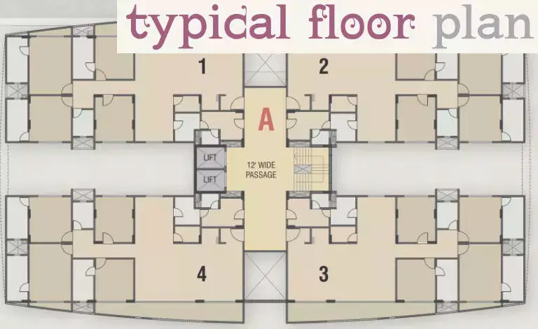 Darshanam Clublife Flats - Typical Floor Plan