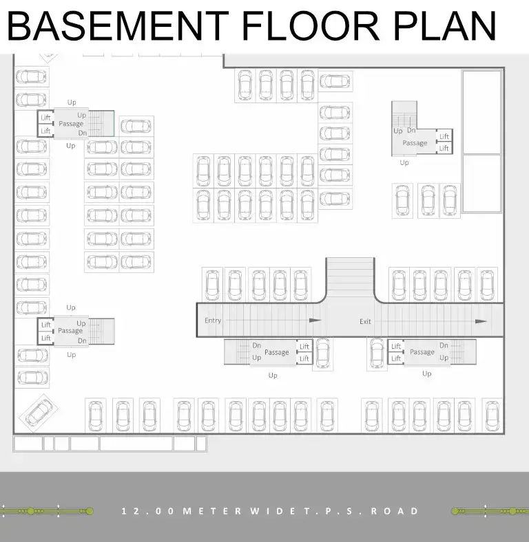 DARSHANAM CREST - BASEMENT FLOOR PLAN