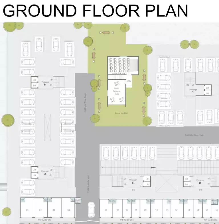 DARSHANAM CREST - GROUND FLOOR PLAN