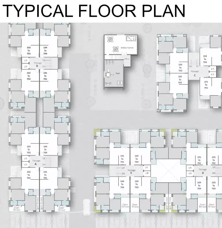 DARSHANAM CREST - TYPICAL FLOOR PLAN