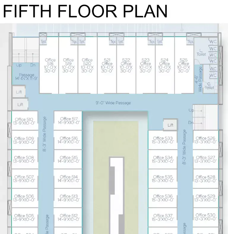 Darshanam Galleria - Fifth Floor Plan