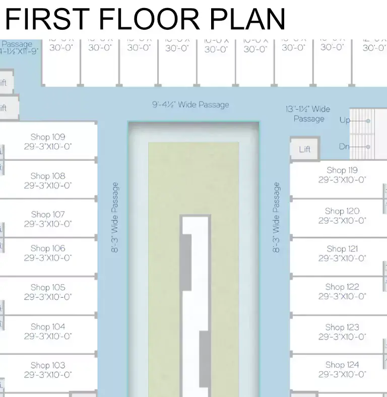 Darshanam Galleria - First Floor Plan