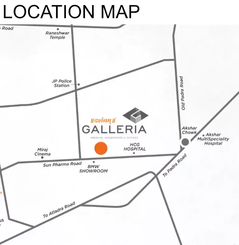 Darshanam Galleria - Location Map