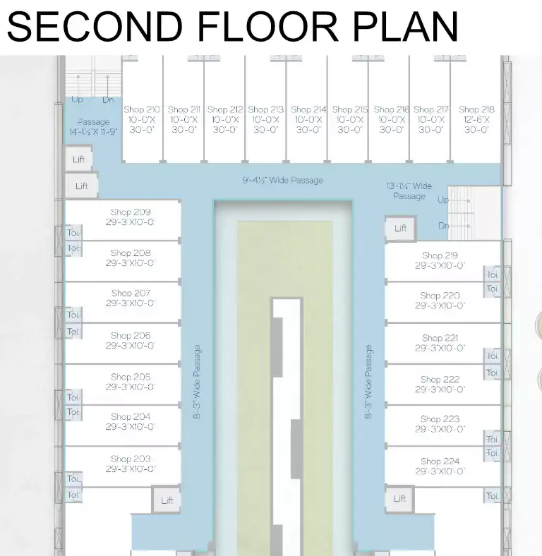 Darshanam Galleria - Second Floor Plan
