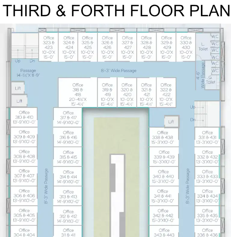 Darshanam Galleria - Third & Forth Floor Plan
