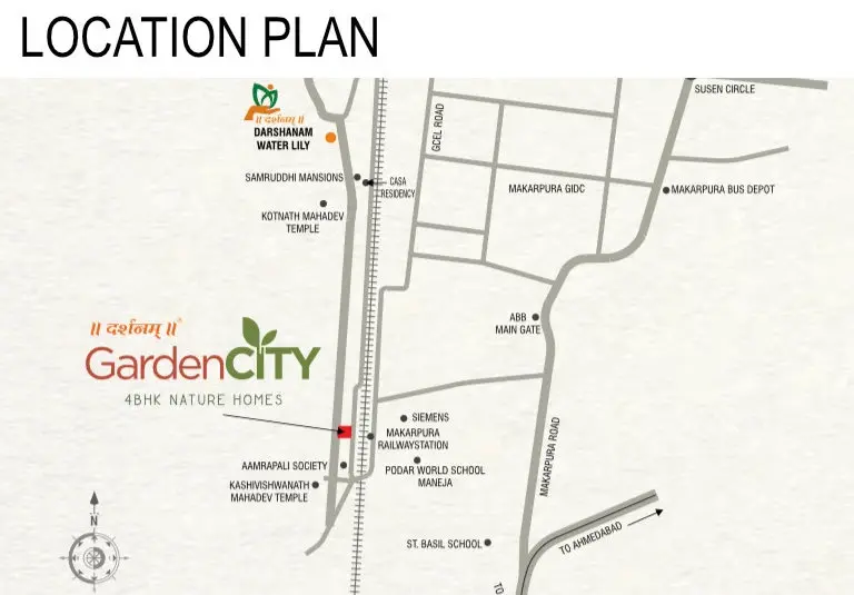 DARSHANAM GARDENCITY - LOCATION MAP