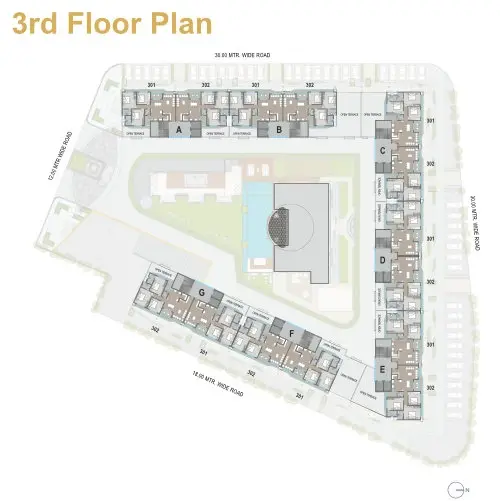 Darshanam King Square - 3rd Floor Plan