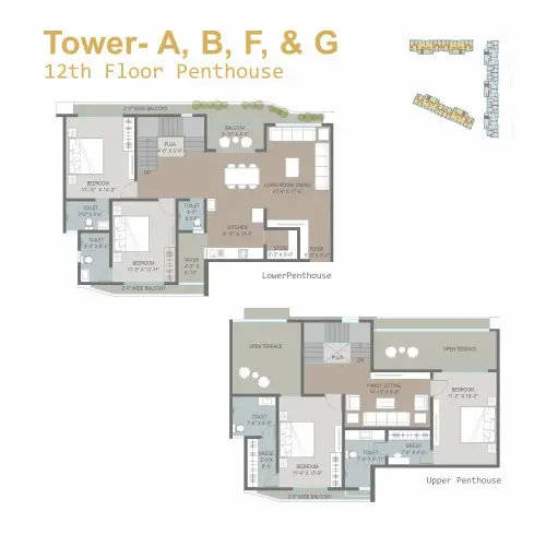 Darshanam King Square - Tower - A, B, F, & G - 12th Floor Penthouse