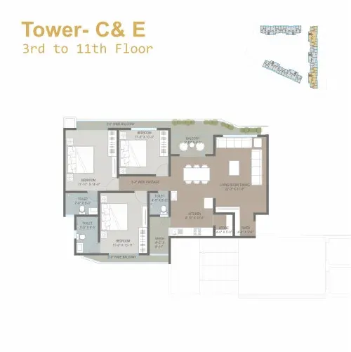 Darshanam King Square - Tower - C & E - 3rd To 11th Floor