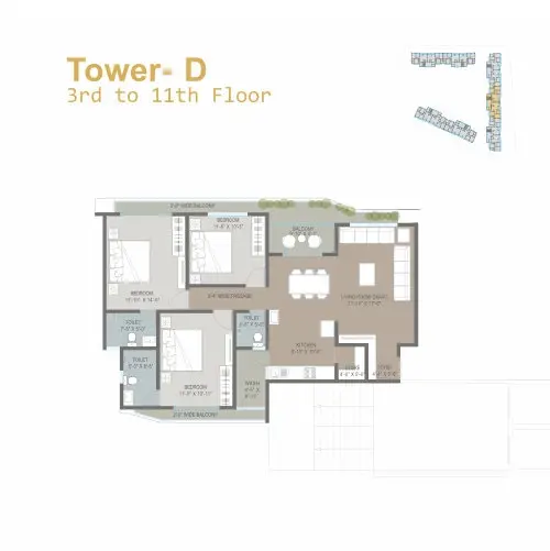 Darshanam King Square - Tower - D - 3rd to 11th Floor