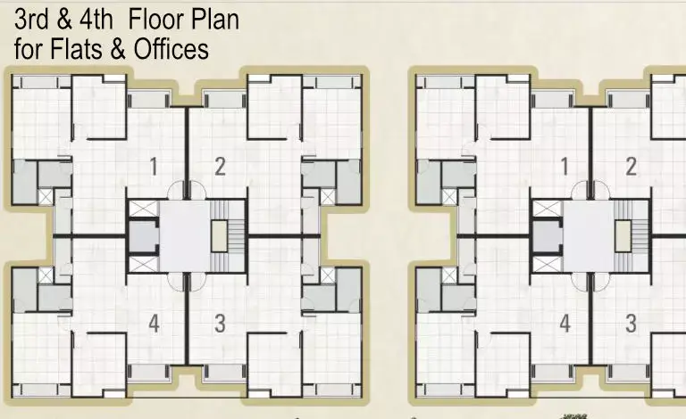 Darshanam Plaza - 3rd | 4th Floor Plan