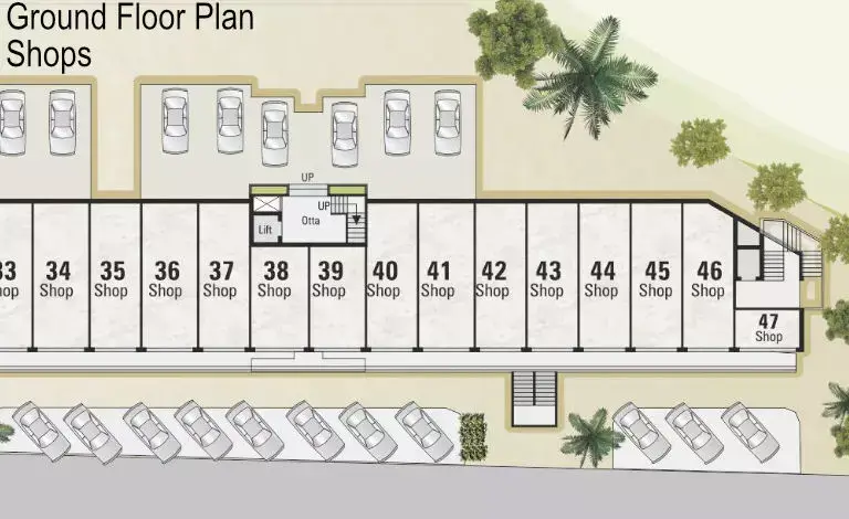 Darshanam Plaza - Ground Floor Plan