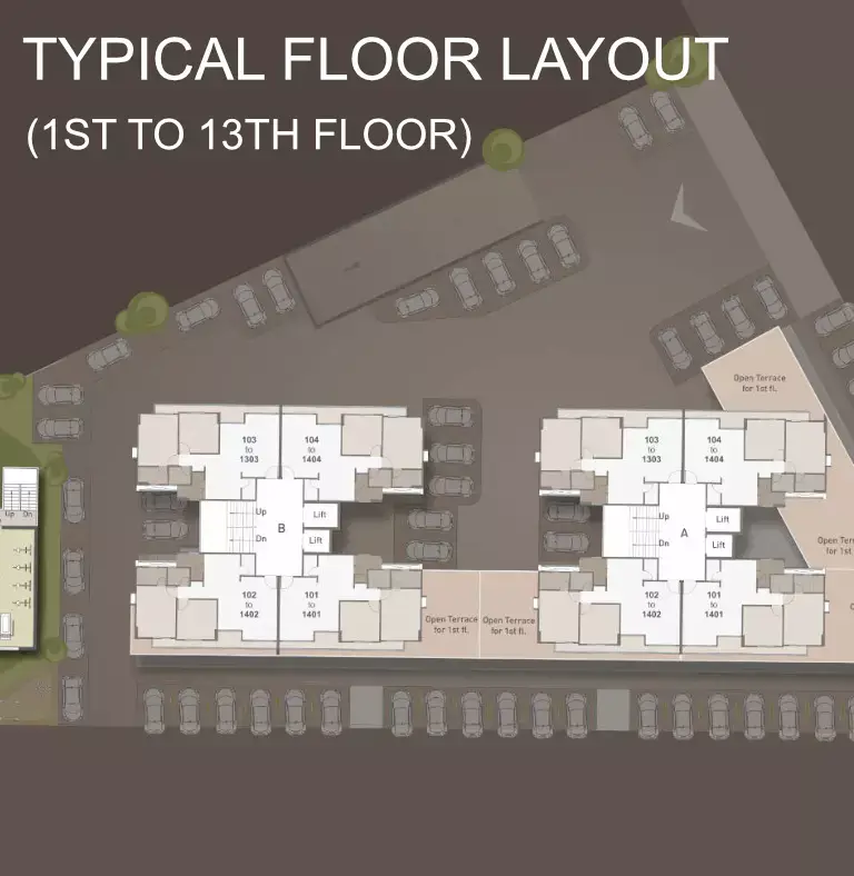 DARSHANAM PROSPERA - TYPICAL FLOOR LAYOUT