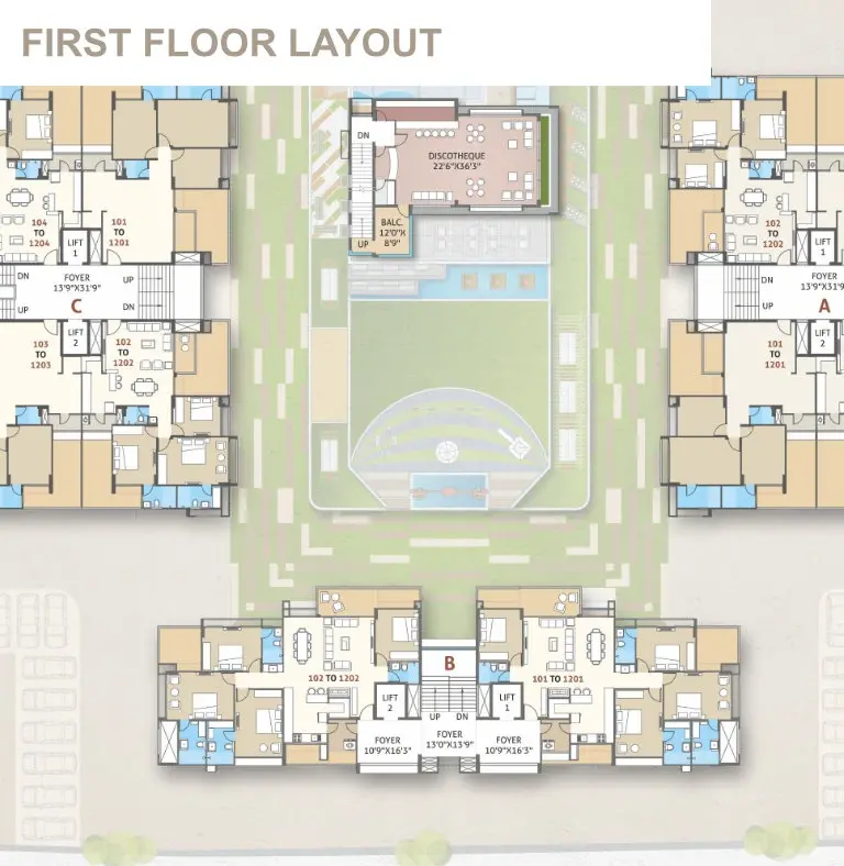 DARSHANAM SPINEL STONE - FIRST FLOOR LAYOUT