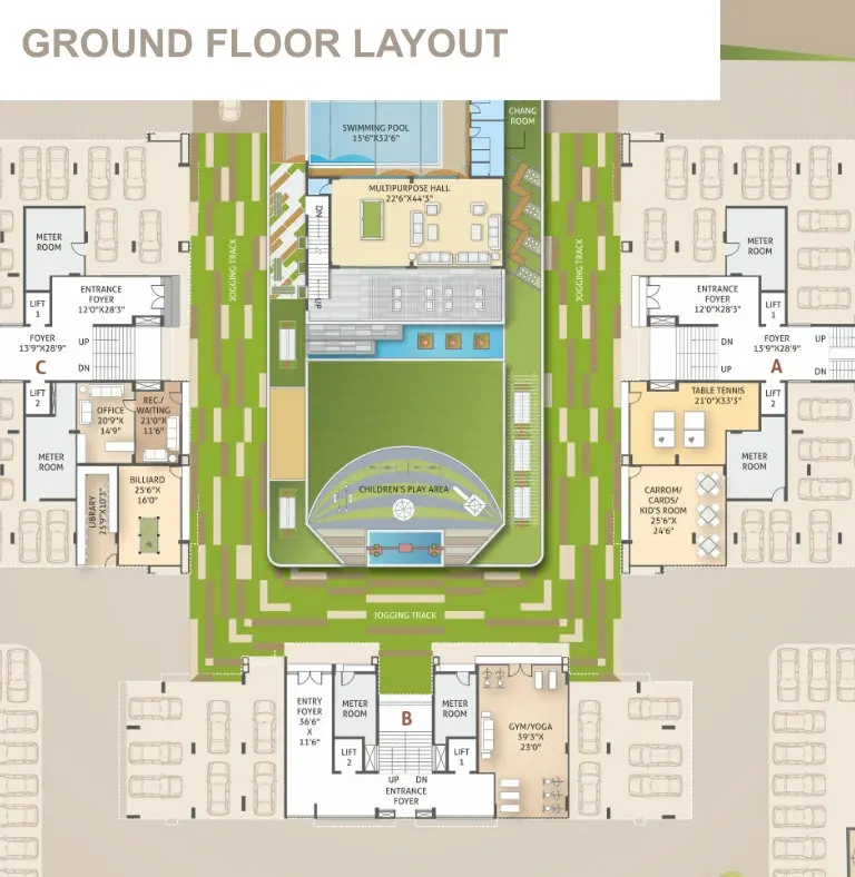 DARSHANAM SPINEL STONE - GROUND FLOOR LAYOUT