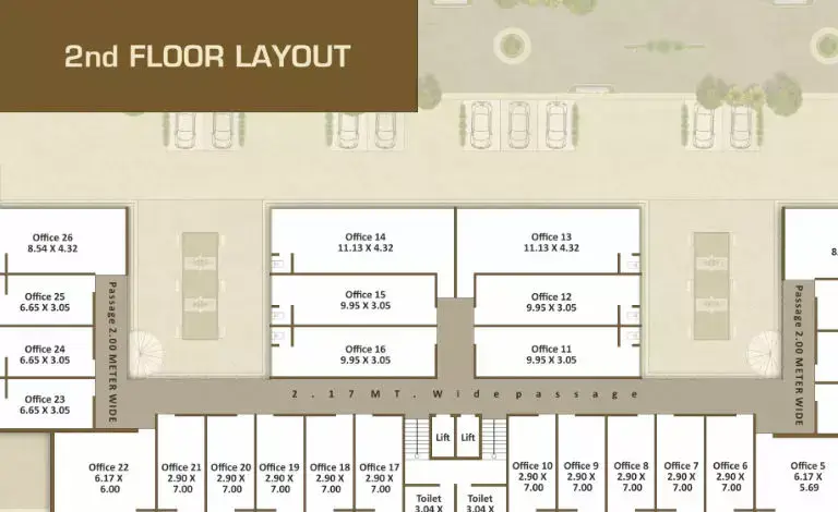 Darshanam Trade Center II - Second Floor Plan