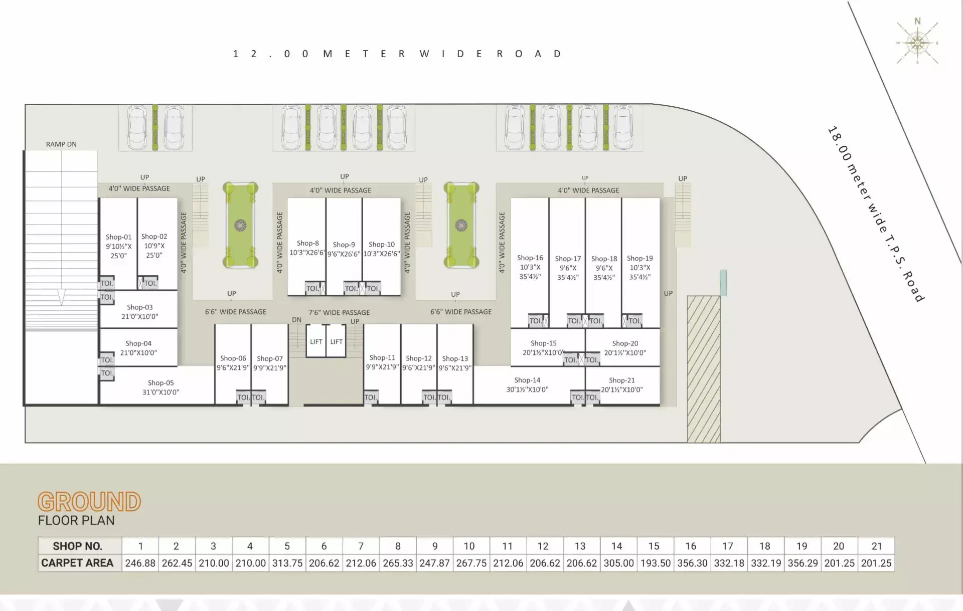 Darshanam Trade Center III - Ground Floor Plan