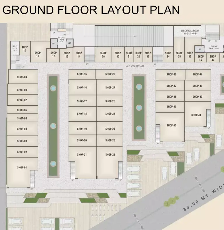 DARSHANAM TWIN TOWER - GROUND FLOOR LAYOUT PLAN